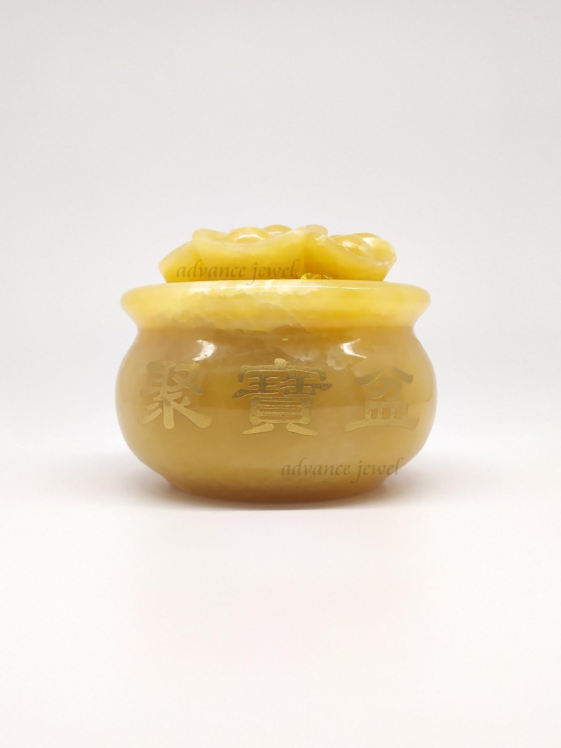 W21A-0035A_黃玉_黃晶_聚寶盆_元寶_寶峻_AdvanceJewel_水晶_風水_財富_偏財_聚財