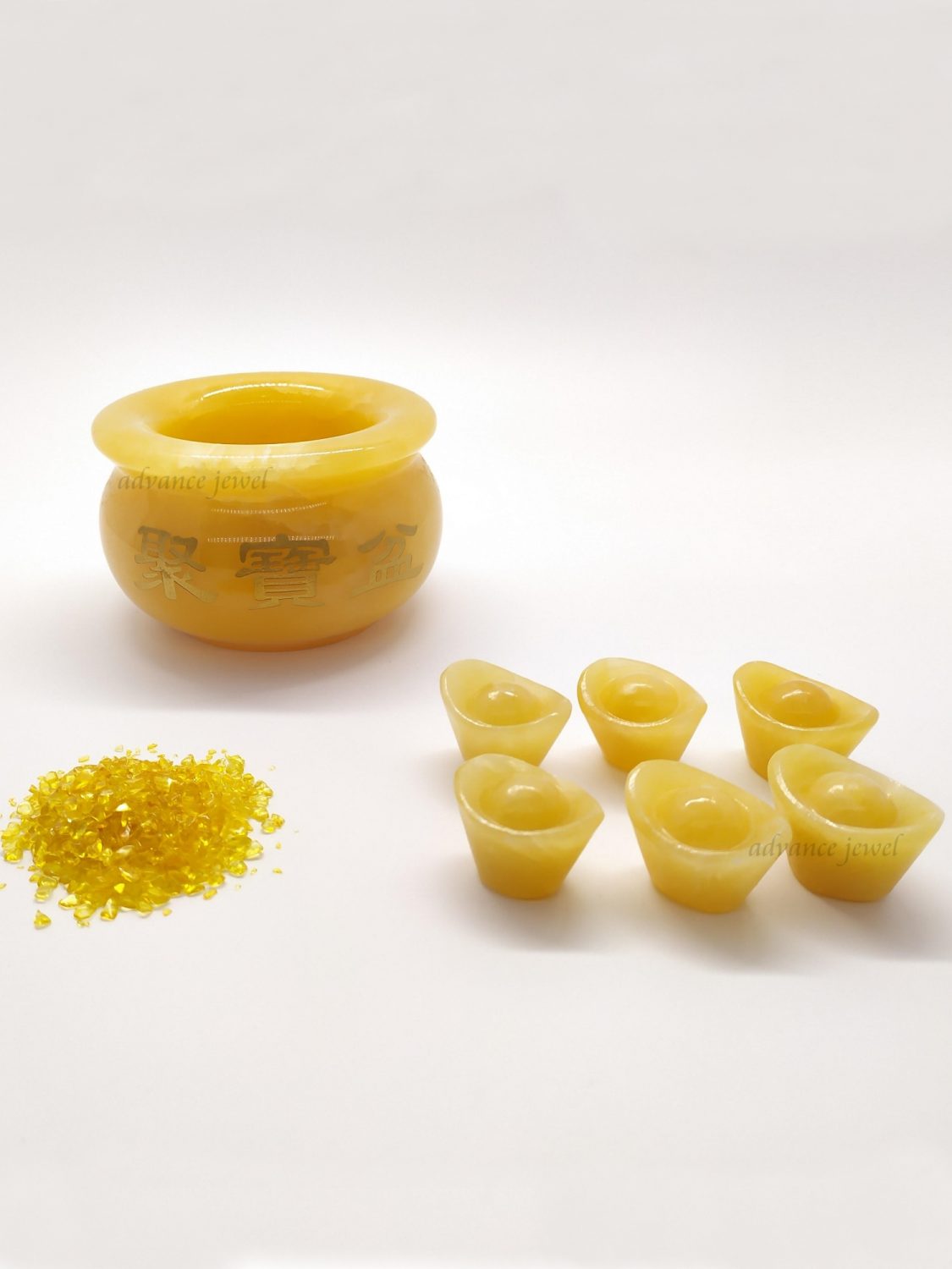 W21A-0035D_黃玉_黃晶_聚寶盆_元寶_寶峻_AdvanceJewel_水晶_風水_財富_偏財_聚財