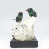 水晶雀鳥雕刻(瑩石,碧璽)