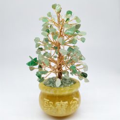 黃玉聚寶盆配綠東陵花樹