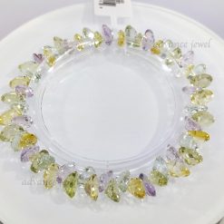 彩水晶6x8mm橢圓形角度手鏈