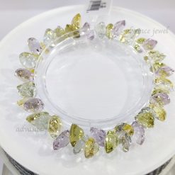 彩水晶8x10mm橢圓形角度手鏈