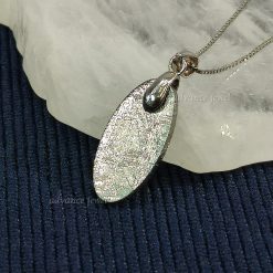 天鐵橢圓形吊墜 925