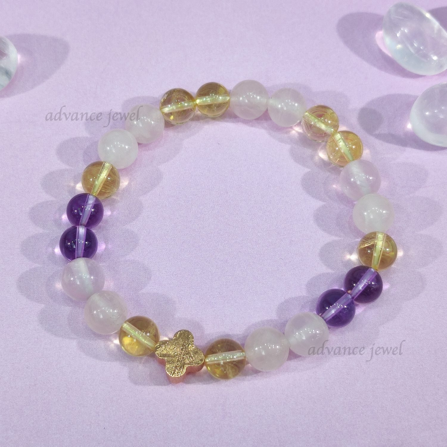 T23B-0097B_天鐵_黃晶_粉晶_紫晶_手鏈_寶峻_AdvanceJewel_水晶_風水_招財_辟邪_智慧_人緣_愛情