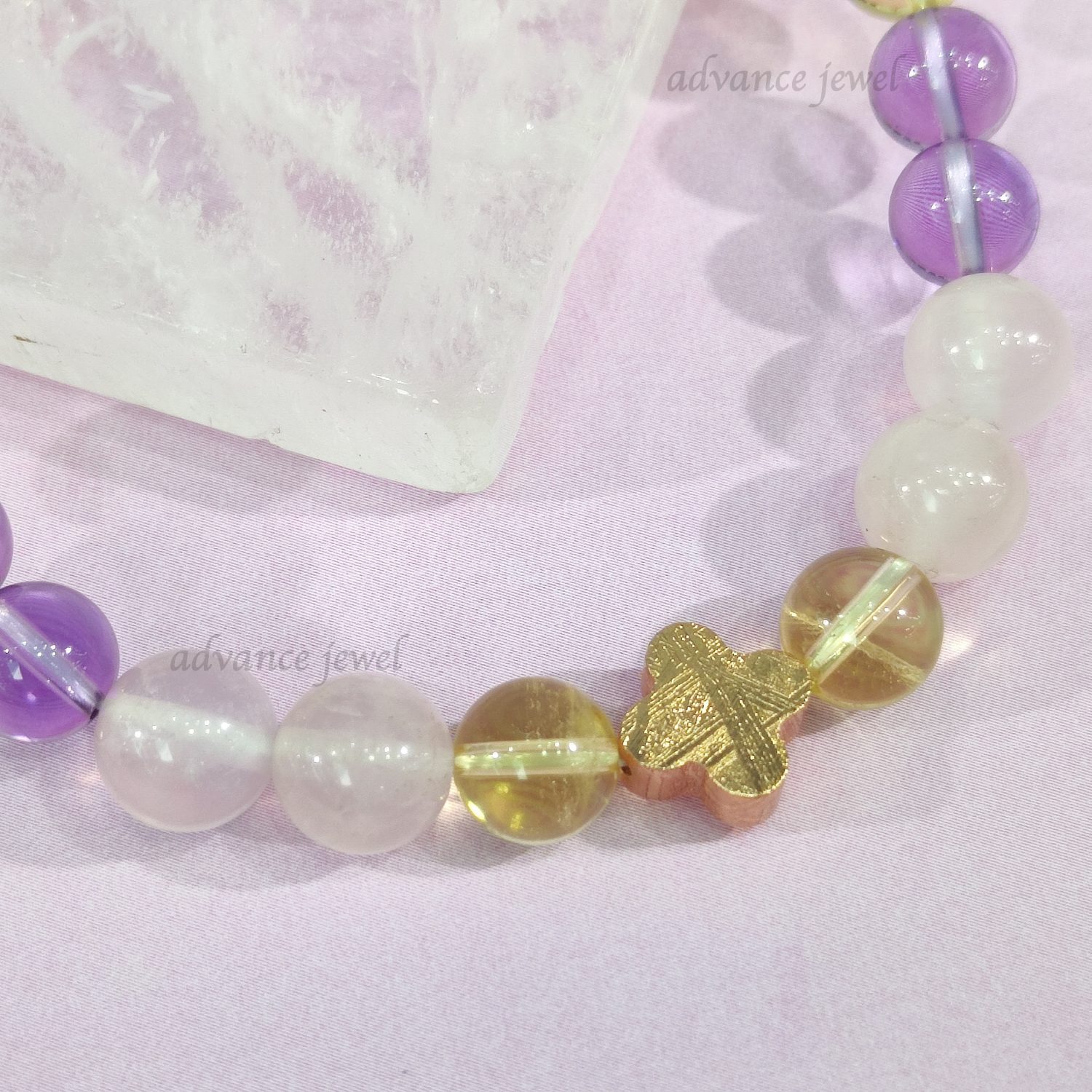 T23B-0097C_天鐵_黃晶_粉晶_紫晶_手鏈_寶峻_AdvanceJewel_水晶_風水_招財_辟邪_智慧_人緣_愛情