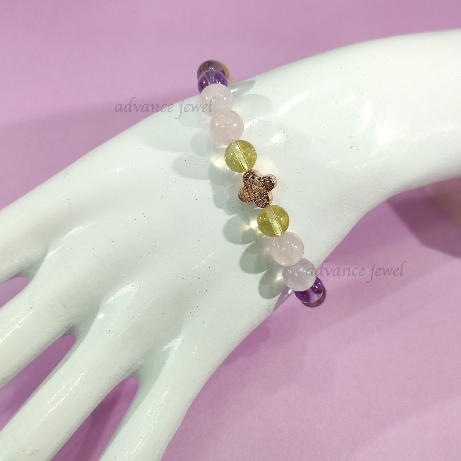 T23B-0097D_天鐵_黃晶_粉晶_紫晶_手鏈_寶峻_AdvanceJewel_水晶_風水_招財_辟邪_智慧_人緣_愛情