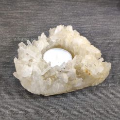 白水晶簇燭台