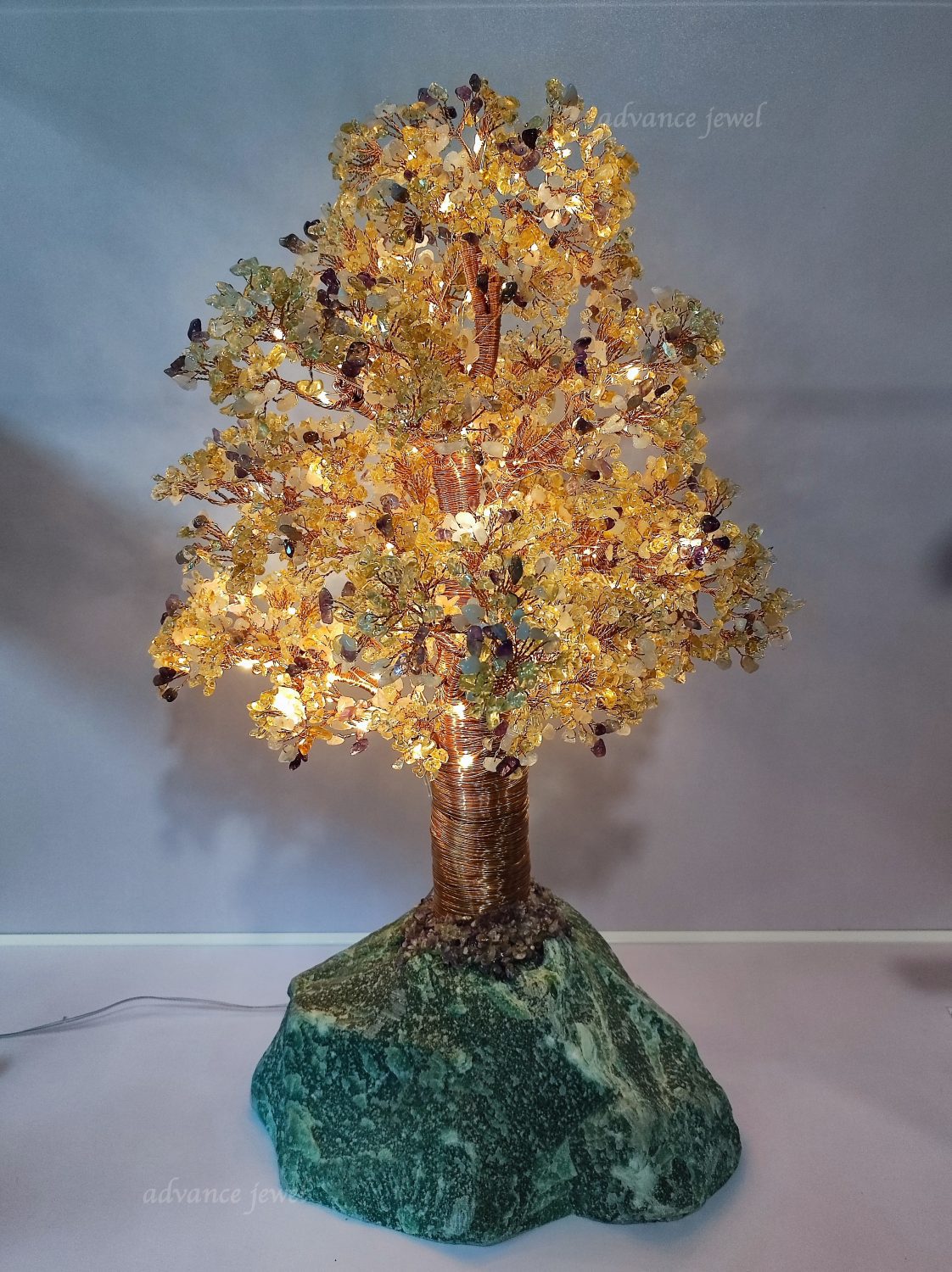 T25A-0012b_紫晶_粉晶_黃晶_usb_led_燈_擺設_發財樹_水晶樹_花樹_寶峻_AdvanceJewel_水晶_風水_催財_財運_智慧_人緣