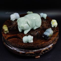 緬甸玉雕刻-全家福